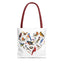 Bird Lovers Tote Bag - Colorful Heart Design for Nature Enthusiasts