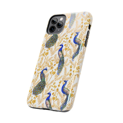 Elegant Peacock Tough Phone Case - Stylish Protection for Nature Lovers