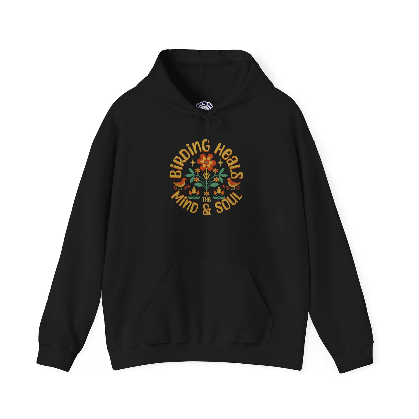 Birding Heals Hooded Sweatshirt - Unisex, Cozy Gift for Mindfulness, Yoga, Meditation, Self-Care, Affirmation Wear