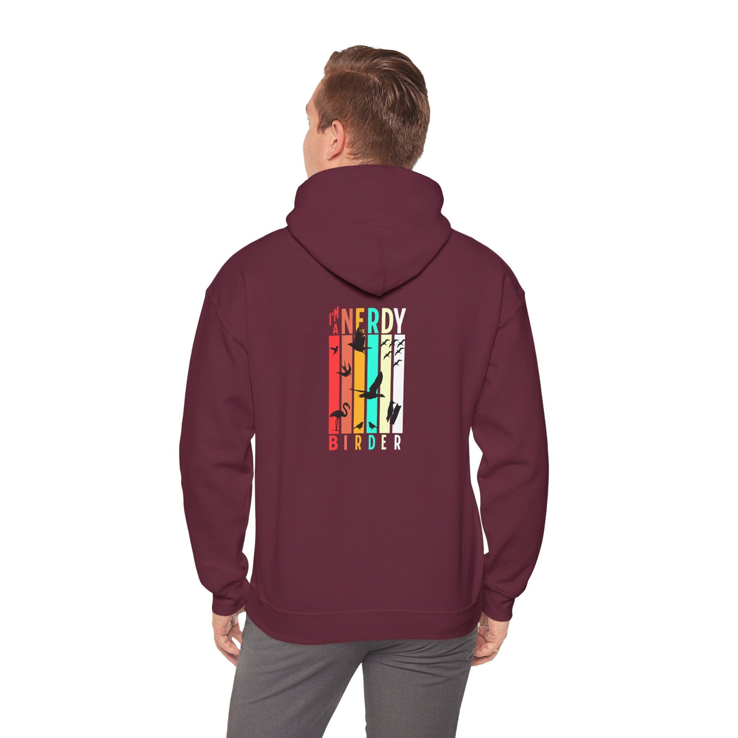 The Nerdy Birder - "I'm A Nerdy Birder" Back Design Unisex Hoodie - Cozy Sweatshirt for Nature Lovers