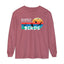 Easily Distracted by Birds Retro Sunset Long Sleeve Tee