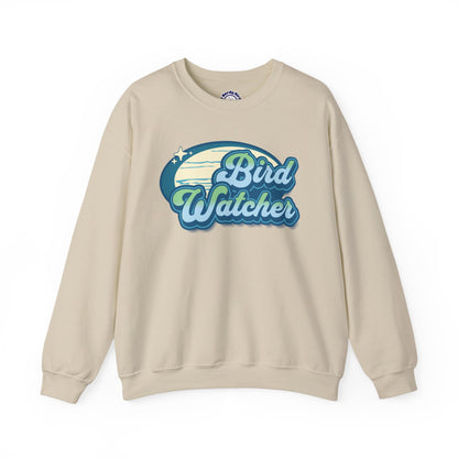 Bird Watcher Teal Graphic Unisex Crewneck Sweatshirt