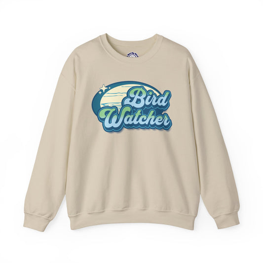 Bird Watcher Teal Graphic Unisex Crewneck Sweatshirt