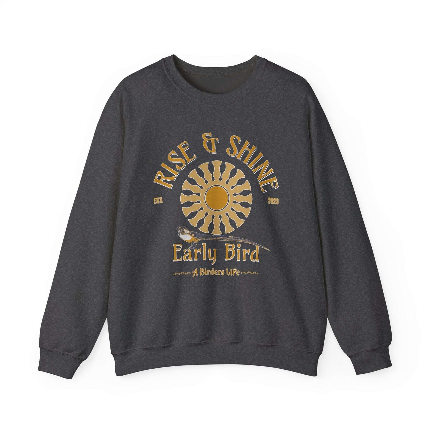 Rise & Shine Early Bird Crewneck Sweatshirt - Perfect for Bird Lovers