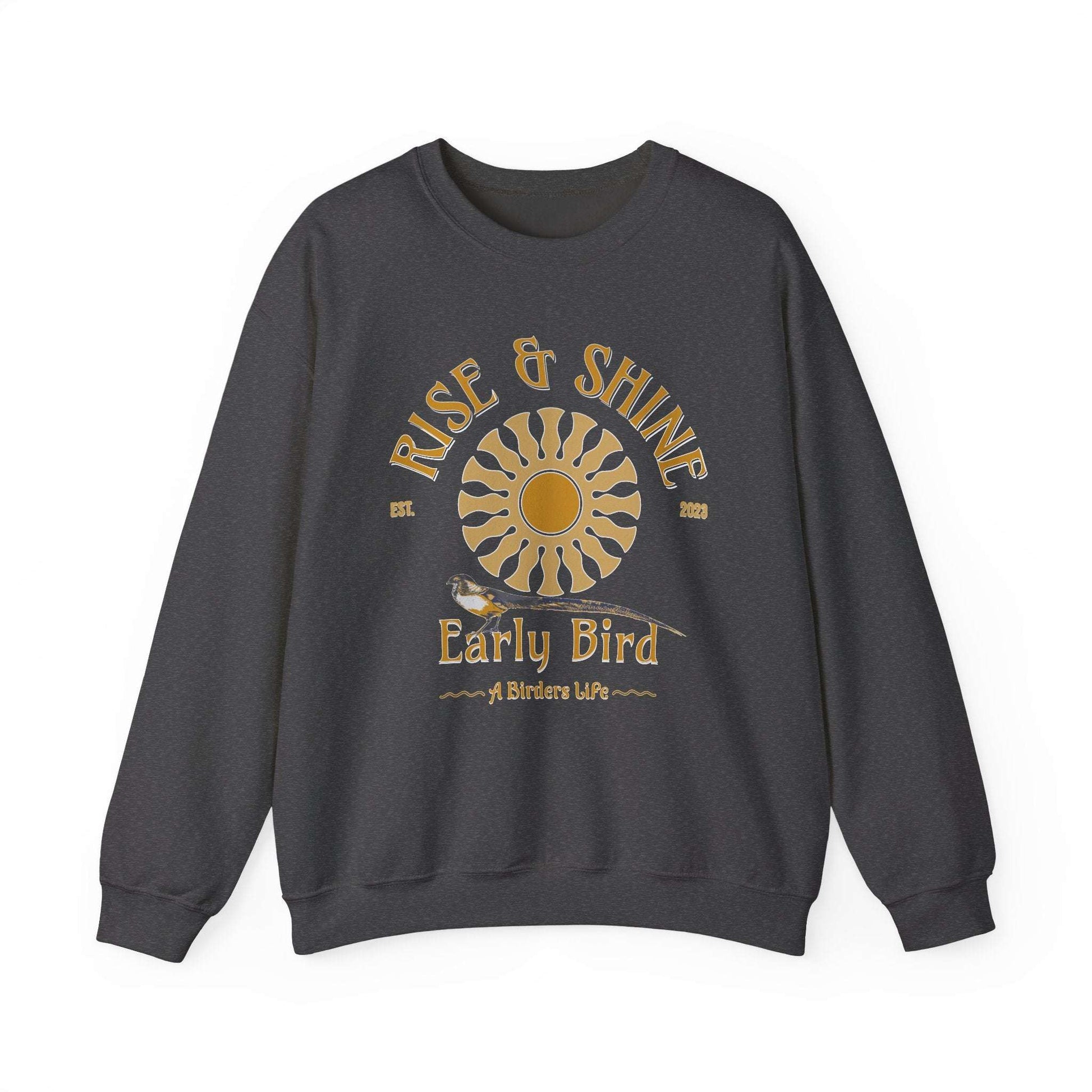 Rise & Shine Early Bird Crewneck Sweatshirt - Perfect for Bird Lovers