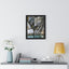Serene Nature Framed Vertical Poster - Coastal Rock Reflection Art