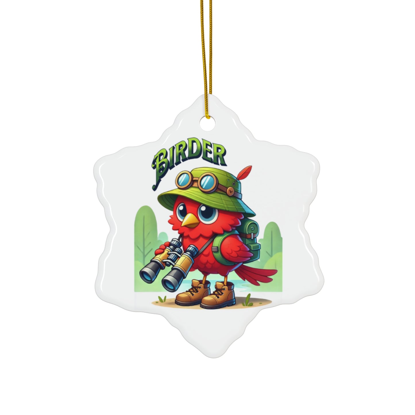 Trevor The Nerdy Birder Ornament — 4 Shape Options