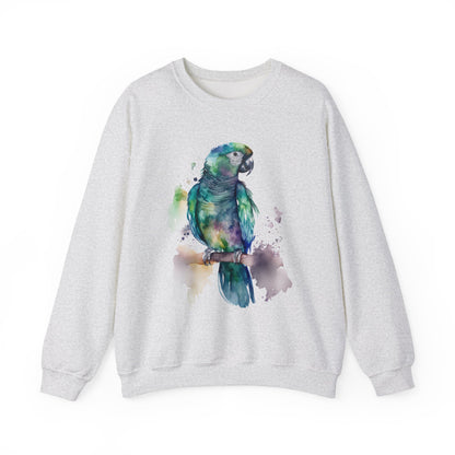 Colorful Parrot Art Unisex Crewneck Sweatshirt - Nature Lover Gift