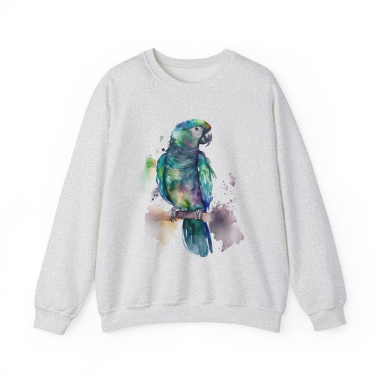 Colorful Parrot Art Unisex Crewneck Sweatshirt - Nature Lover Gift