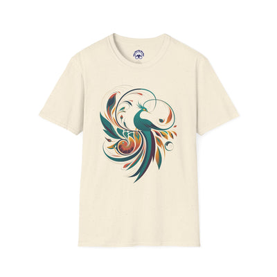 Elegant Peacock Unisex Softstyle T-Shirt
