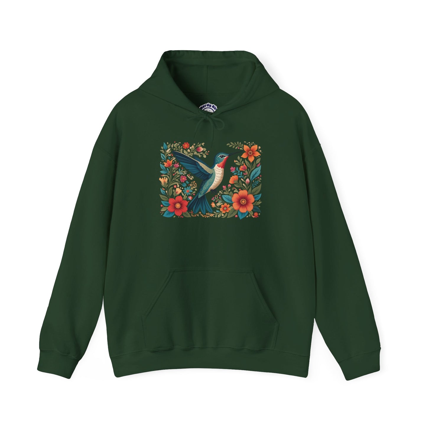 Hummingbird In Bloom Hoodie - Cozy Sweatshirt for Nature Lovers
