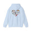 Bird Heart Unisex Hoodie Back Design - Cozy Sweatshirt for Nature Lovers
