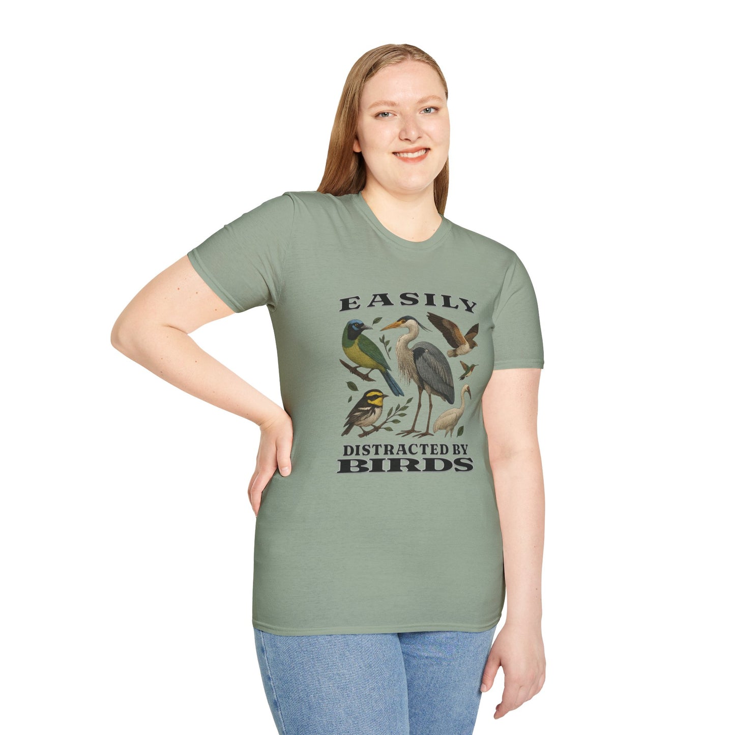 Easily Distracted by Birds Graphic T-Shirt