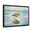 Serene Shoreline Bird Canvas Wrap - Horizontal Frame Art