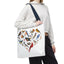 Bird Lovers Tote Bag - Colorful Heart Design for Nature Enthusiasts