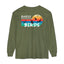 Easily Distracted by Birds Sunset on Back Long Sleeve Tee