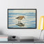 Serene Shoreline Bird Canvas Wrap - Horizontal Frame Art