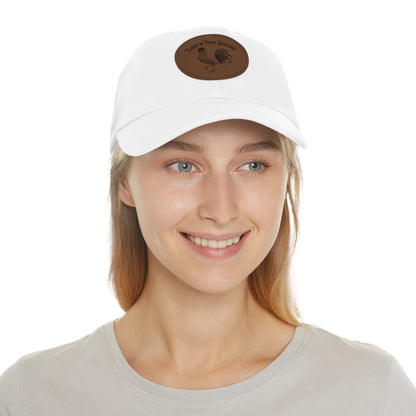 The Nerdy Birder - "Fluent in Fowl Language"  Dad Hat, Leather Patch Cap, Perfect Gift for Dads, Nature Lovers, Casual Style Cap, Summer Accessories