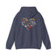 Bird Heart Unisex Hoodie Back Design - Cozy Sweatshirt for Nature Lovers