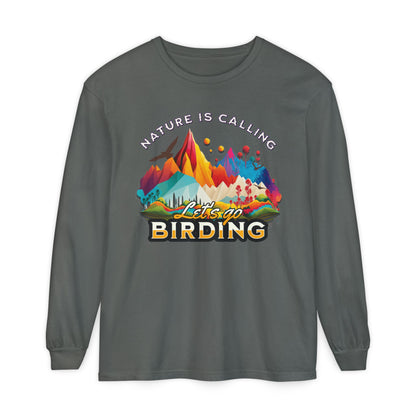Nature Calling Birding T-Shirt - Unisex Long Sleeve