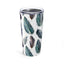Boho Teal Plumb Feather Print 20oz Tumbler - Stylish Travel Mug for Outdoor Lovers