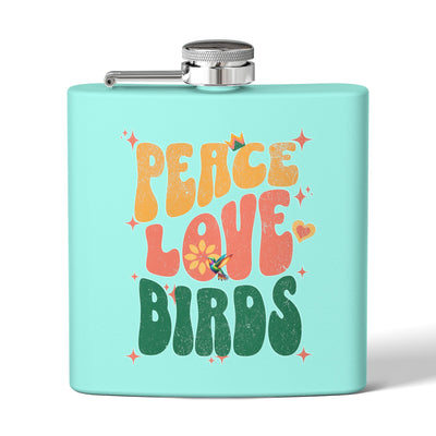 Peace Love Birds Stainless Steel Flask - 6oz