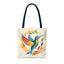 Hummingbird Rainbow Tote Bag - Natural color