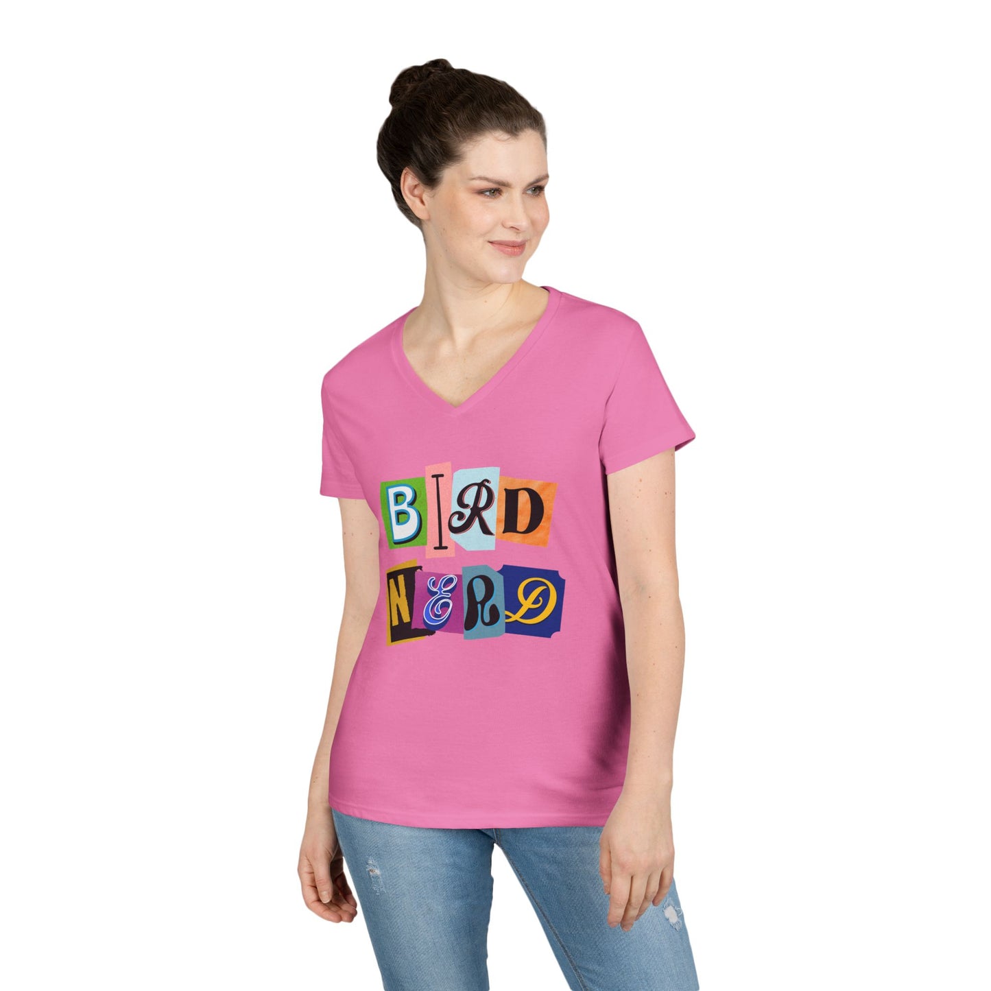 Bird Nerd Ladies' V-Neck T-Shirt