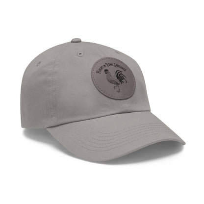 The Nerdy Birder - "Fluent in Fowl Language"  Dad Hat, Leather Patch Cap, Perfect Gift for Dads, Nature Lovers, Casual Style Cap, Summer Accessories