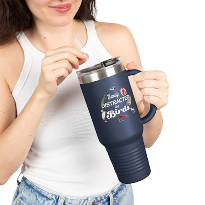 Easily Distracted by Birds Insulated Travel Mug - 40oz Adventure Companion