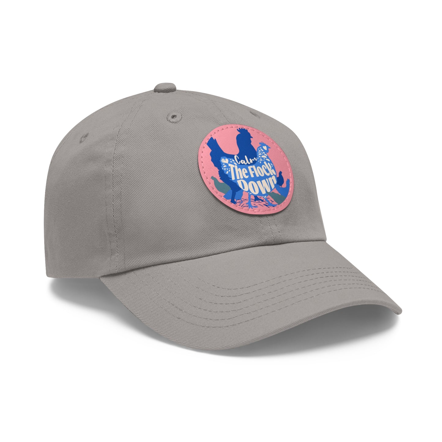 The Nerdy Birder - "Calm The Flock Down" Dad Hat, Leather Patch Cap, Perfect Gift for Dads, Nature Lovers, Casual Style Cap, Summer Accessories