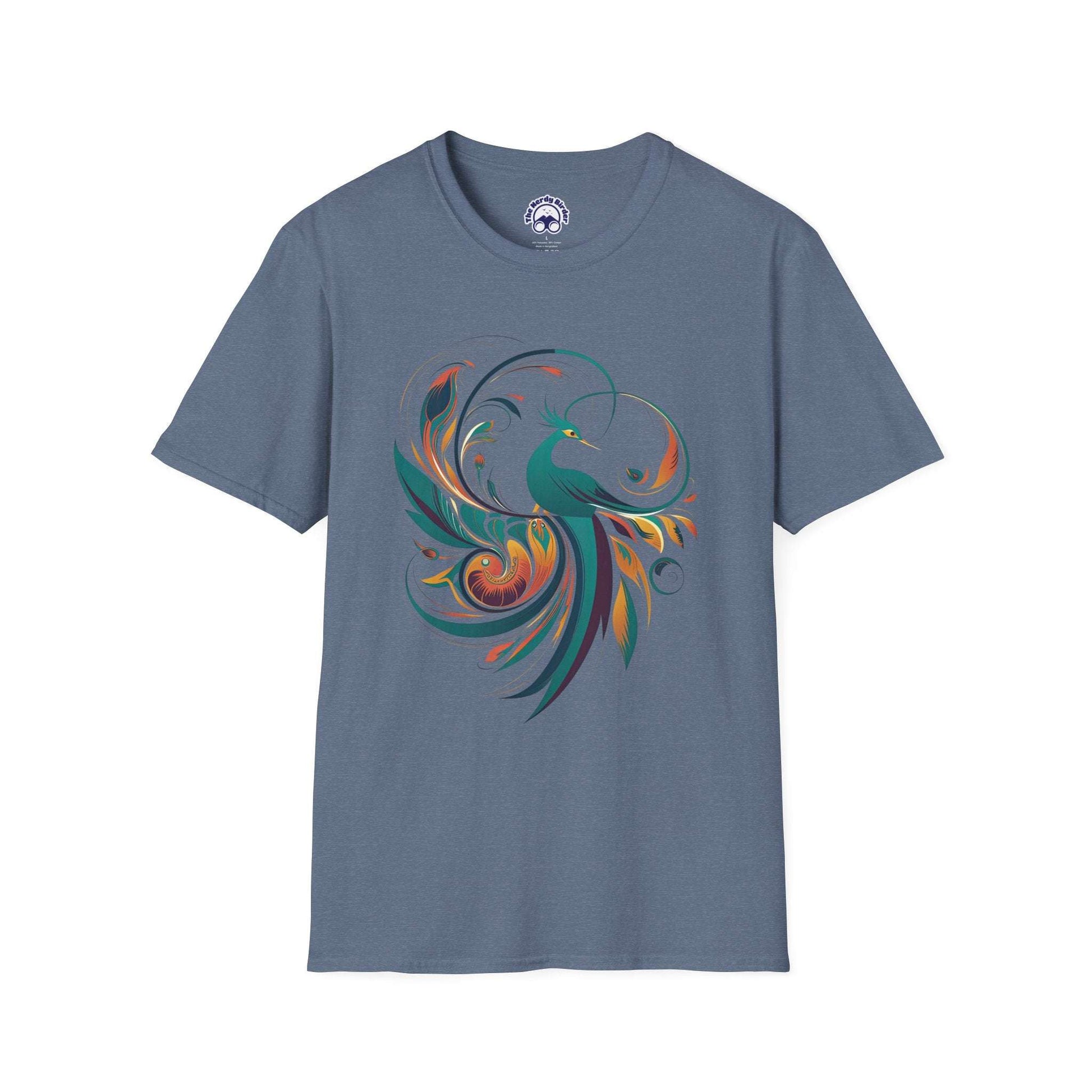Elegant Peacock Unisex Softstyle T-Shirt