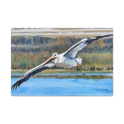 Pelican Canvas Gallery Wrap - Coastal Art for Home Decor