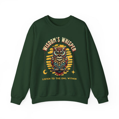 Wisdom's Whisper Owl Sweatshirt - Unisex Heavy Blend Crewneck