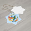 Hummingbird Rainbow Ceramic Ornament —  2 Shape Options