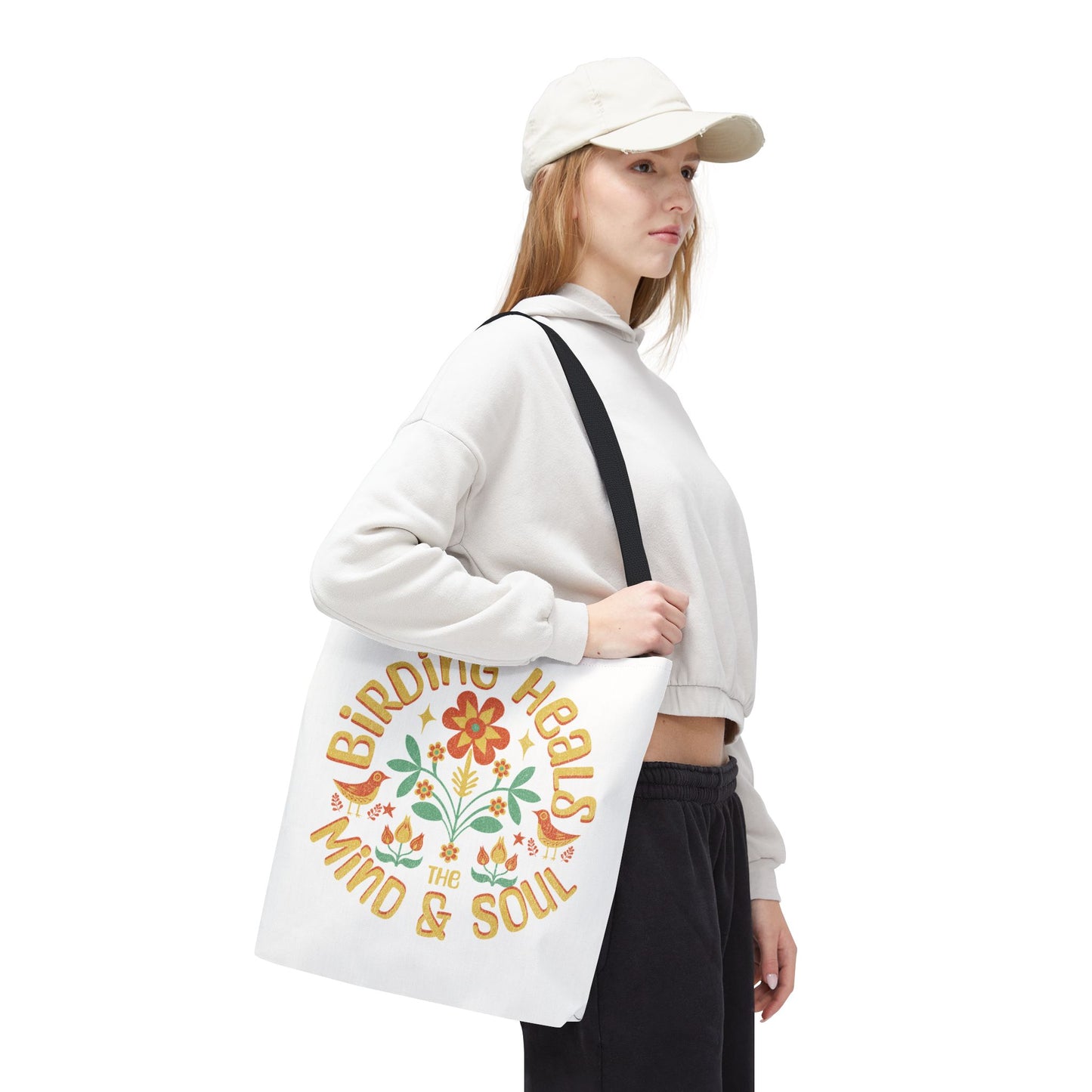 Birding Heals Tote Bag - Inspirational Eco-Friendly Carryall for Nature Lovers
