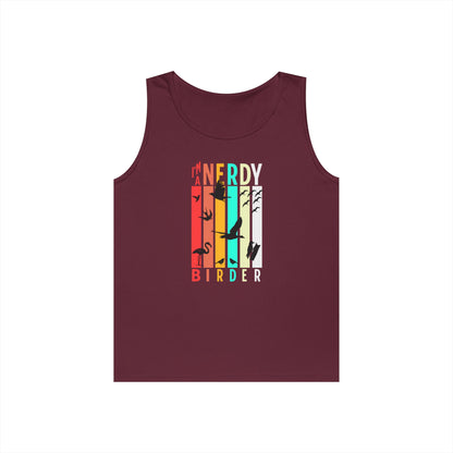 I'm A Nerdy Birder Tank Top, Gift for Bird Lovers, Unisex Summer Wear, Nature Lover's Apparel, Fun Casual Tank