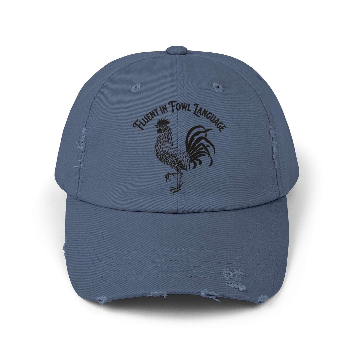 The Nerdy Birder Fluent In Fowl Language Vintage Style Hat - Unisex Distressed Cap