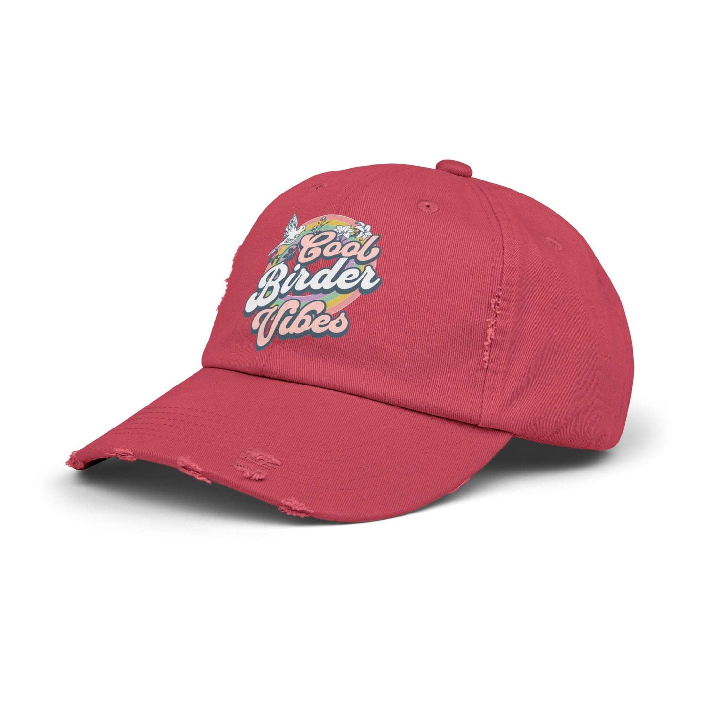 The Nerdy Birder Cool Birder Vibes Vintage Style Hat - Unisex Distressed Cap