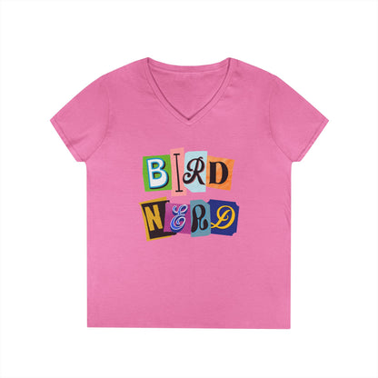 Bird Nerd Ladies' V-Neck T-Shirt