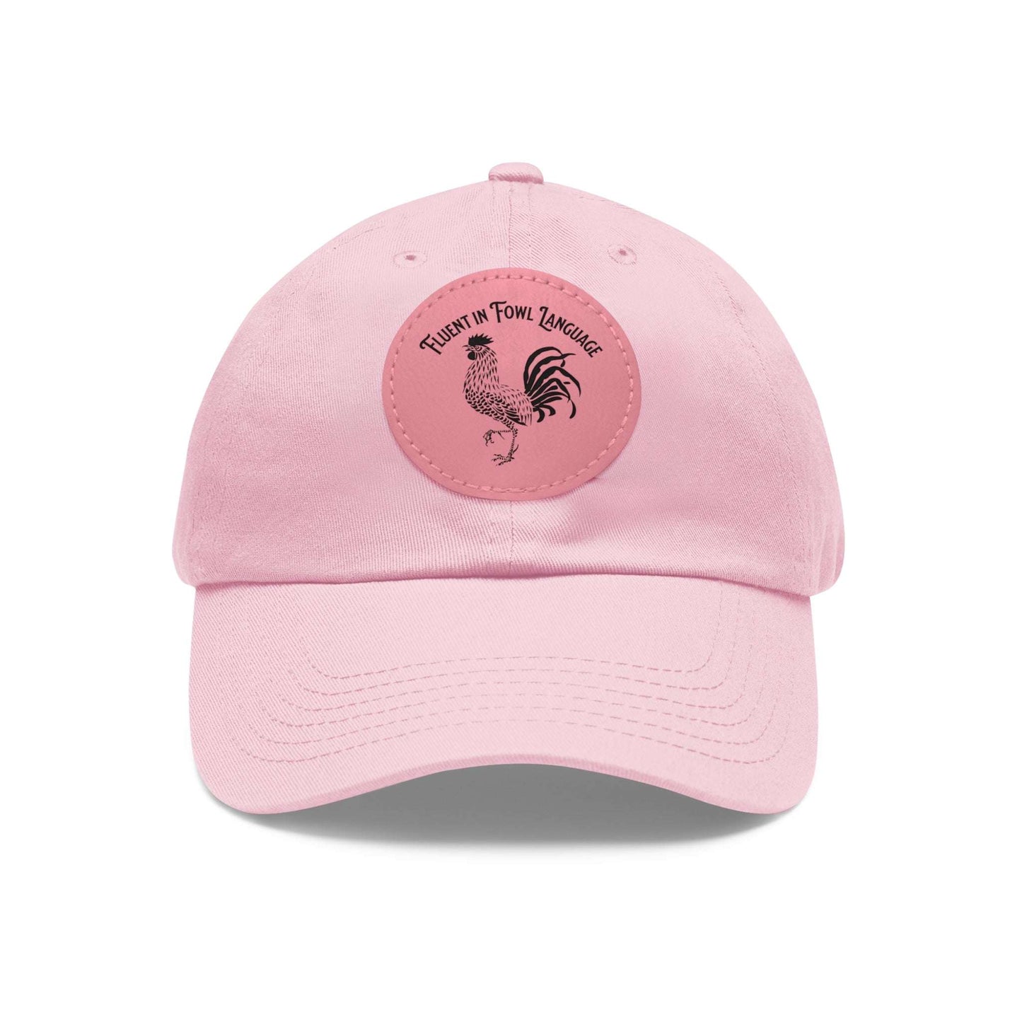 The Nerdy Birder - "Fluent in Fowl Language"  Dad Hat, Leather Patch Cap, Perfect Gift for Dads, Nature Lovers, Casual Style Cap, Summer Accessories