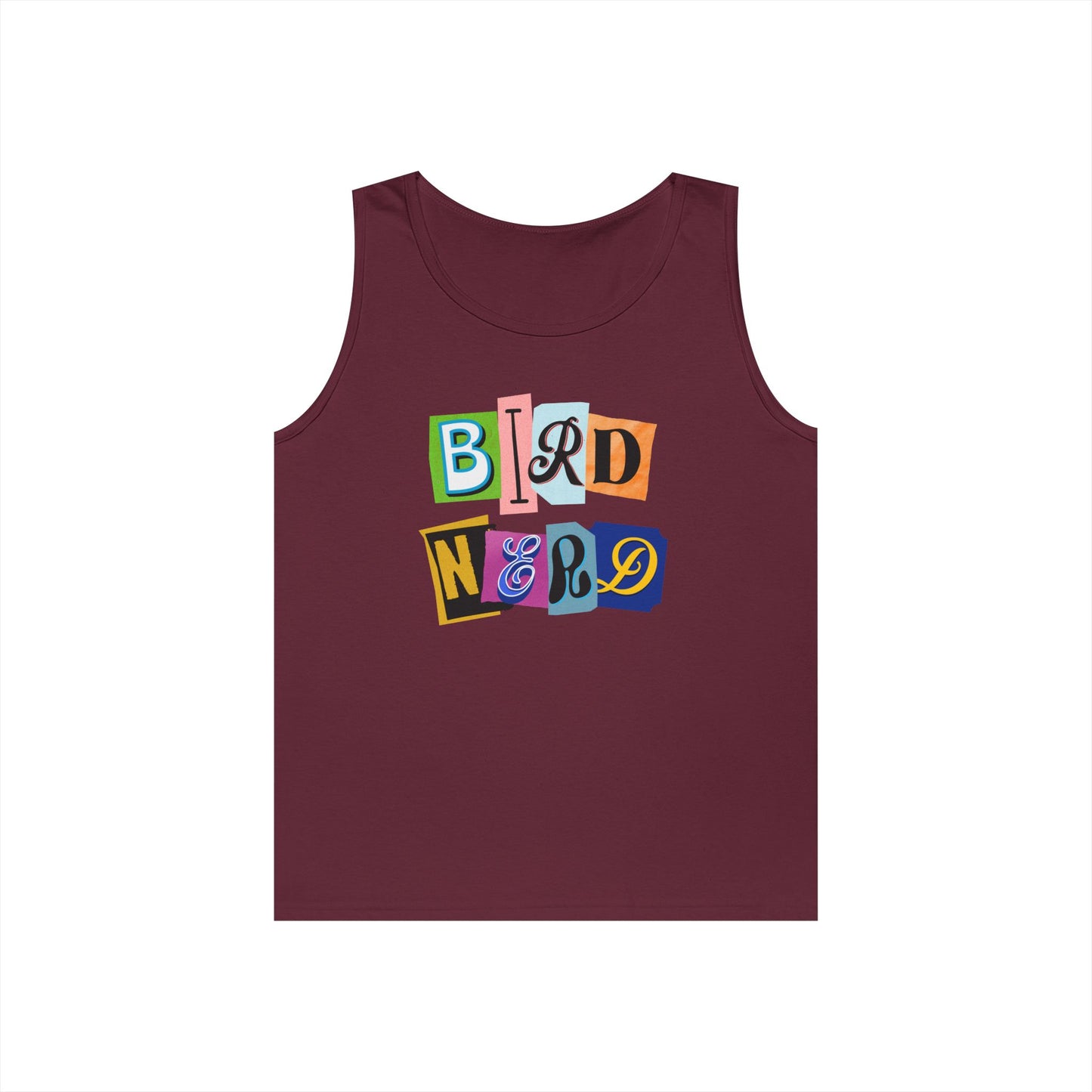 The Nerdy Birder Bird Nerd Tank Top, Gift for Bird Lovers, Unisex Summer Wear, Nature Lover's Apparel, Fun Casual Tank