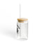 The Nerdy Birder Fluent In Fowl Language 16oz Sipper Glass With Bamboo Lid