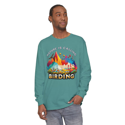 Nature Calling Birding T-Shirt - Unisex Long Sleeve