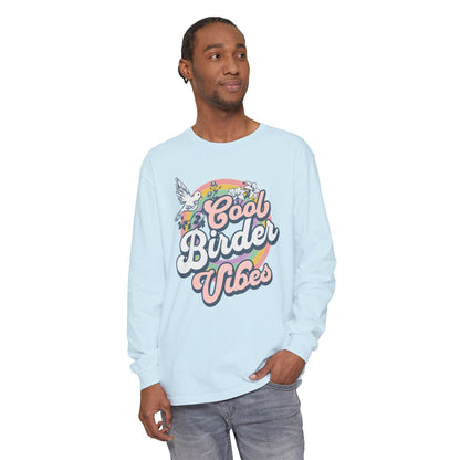 Cool Birder Vibes Long Sleeve T-Shirt for Bird Lovers