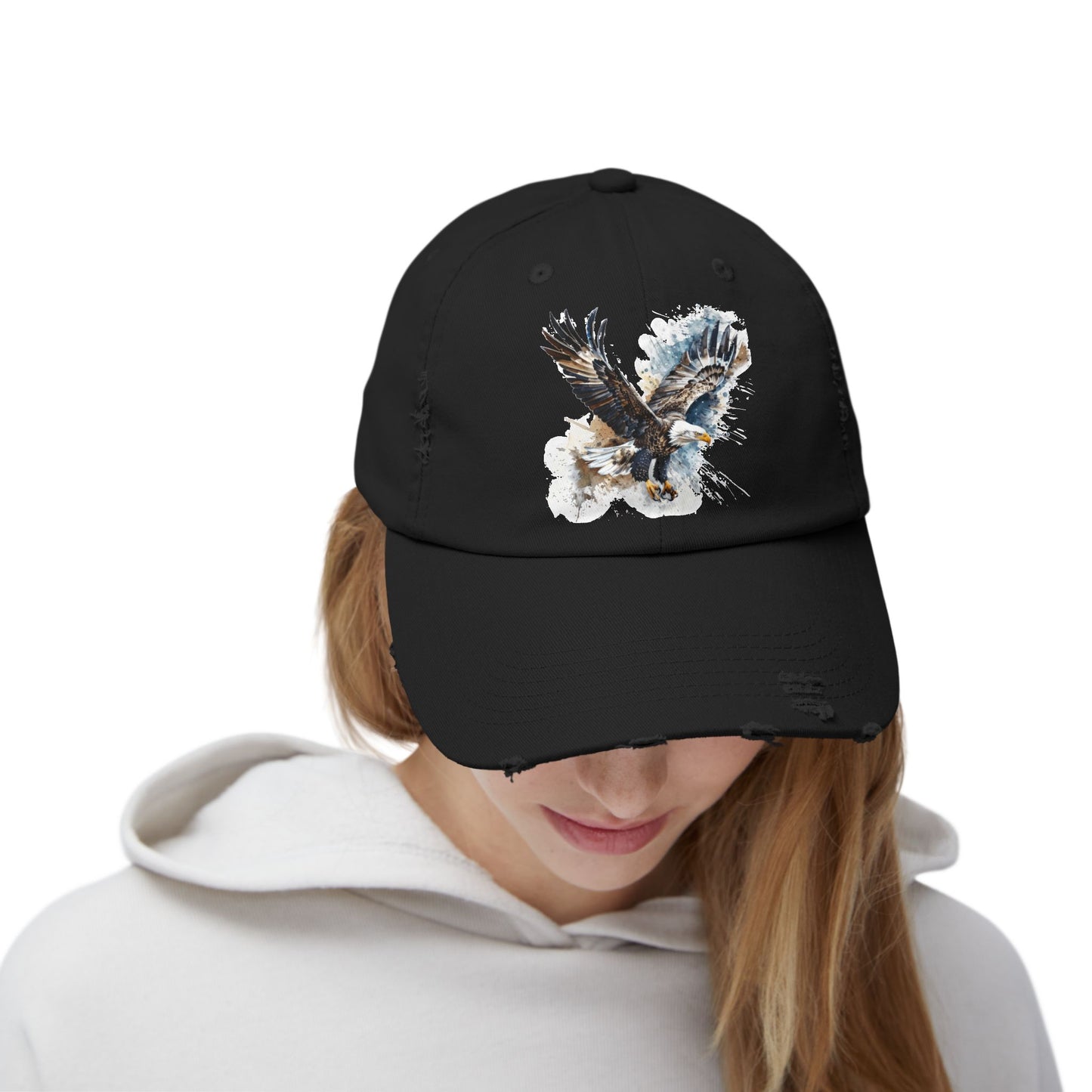 The Nerdy Birder Eagle Vintage Style Hat - Unisex Distressed Cap