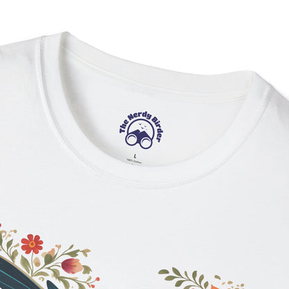 Hummingbird in Bloom – Artistic Nature Unisex Softstyle T-Shirt