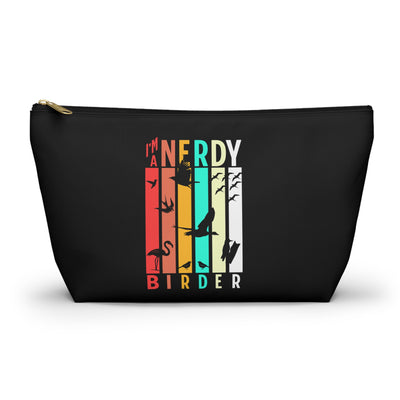 I'm A Nerdy Birder Accessory Pouch - Colorful Bird Lover Organizer, Gift for Birdwatchers, Makeup Case, Travel Pouch