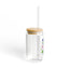 The Nerdy Birder Hummingbirds 16oz Sipper Glass With Bamboo Lid