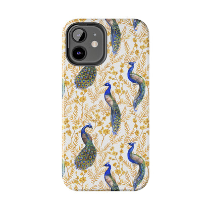 Elegant Peacock Tough Phone Case - Stylish Protection for Nature Lovers